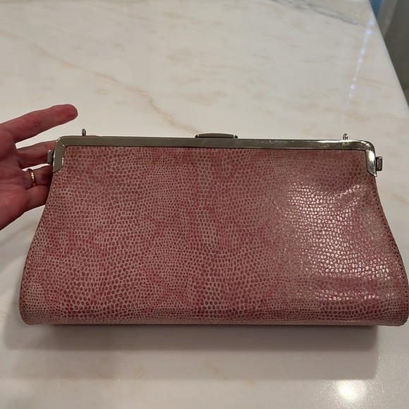 tallula Tate 3 in 1 black satin clutch with 2 addl interchangeable covers. 10x6. - Picture 2 of 11